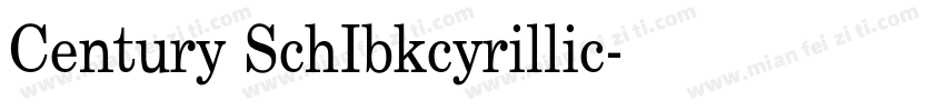 Century SchIbkcyrillic字体转换